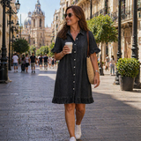 Elodie | Pohodlné Džínové Šaty s Nařaseným Detalem