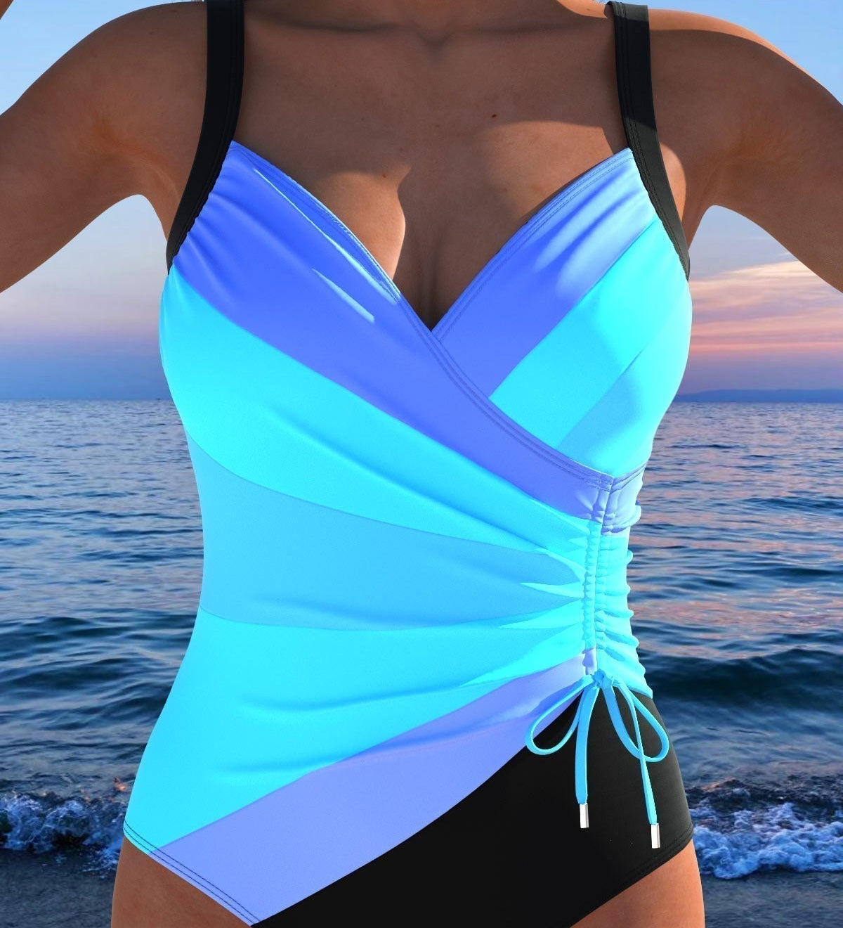Marina – elegantní plavky s dekoltem ve stylu wrap