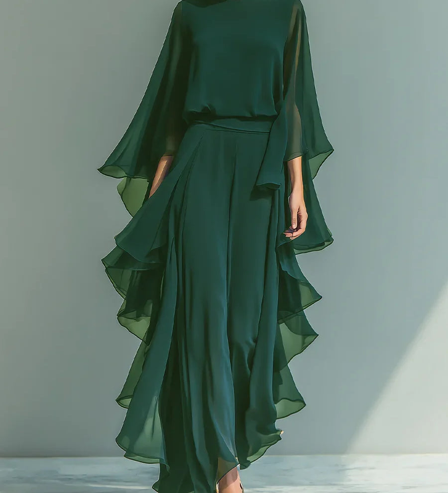 Aurora | Elegantní Chiffonový Set s Volány