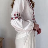 Celine | Vintage Blůza s V-výstřihem